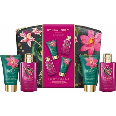 Baylis & Harding Boudoire šampón 100 ml + sprchový krém 100 ml + telové mlieko 50 ml + kondicionér 50 ml + kozmetická taštička dámska 1 ks