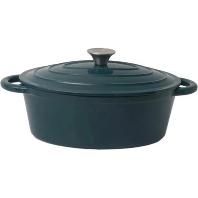 NOIS oválný litinový hrnec TIERRA 30 cm, 4 l - mořská zelená 830096