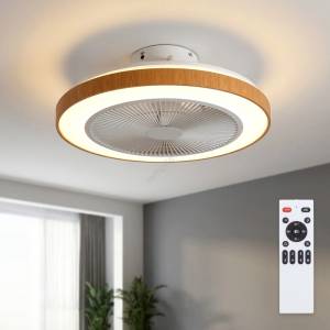 Brilagi - LED димируем таванен вентилатор LED/38W/230V 50 см бял/кафяв + дистанционно управление (BG4020)