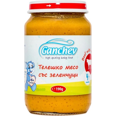 Ганчев пюре телешко със зеленчуци - 190 г