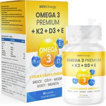 MOVit Omega 3+K2+D3+E Premium 90 toboliek
