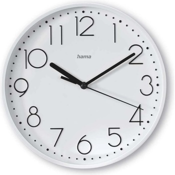 Hama "Salina", Диаметър 2 см, Тих, бял Стенен часовник