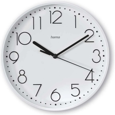 Hama "Salina", Диаметър 2 см, Тих, бял Стенен часовник