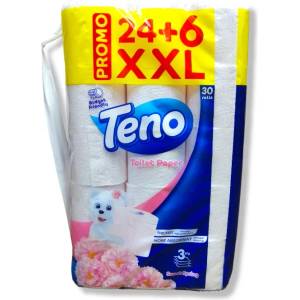  Teno тоалетна хартия, Ароматизирана, 3 пласта, 30 броя х 55гр
