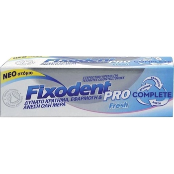 FIXODENT Фиксиращ крем за ежедневна употреба за протези Мента , Fixodent Pro Fresh Complete Denture Adhesive Cream 47gr