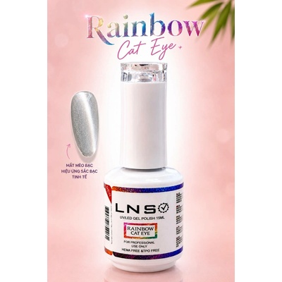 Lns Rainbow Cat Eye Uv led gel lak silver 15 ml