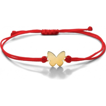 Blink-Blink šnúrkový náramok so zlatým príveskom MOTÝĽ 6314ZCeG