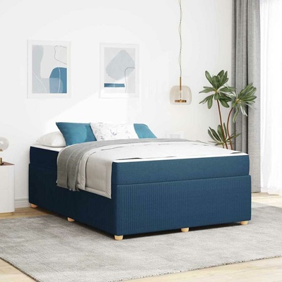 zahrada-XL 3398411 Rám postele s matrací s matrací Modrá textil