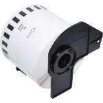 Makki съвместими етикети Brother DK-22205 - Roll White Continuous Length Paper Tape 62mm x 30.48m, Black on White - MK-DK-22205 (MK-DK-22205) - megamag