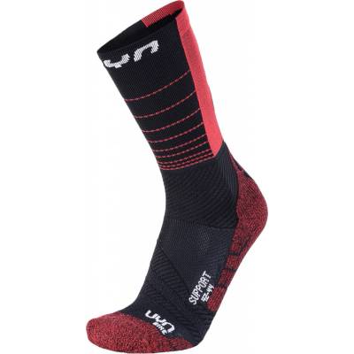 UYN ponožky SUPPORT čierna/červená