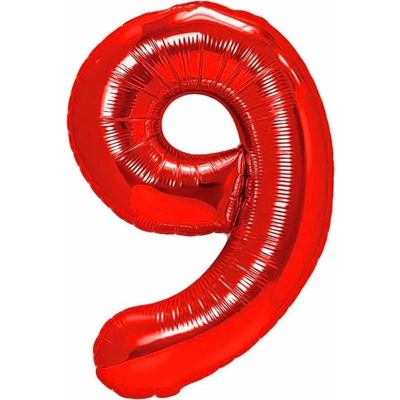 PartyPal Foliové balónky červené č. 0- 9 40cm Číslo: 9