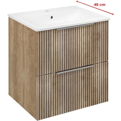 SAPHO CIRASA umyvadlová skříňka 48x54x39cm, dub alabama strip CR492-2322 – Sleviste.cz