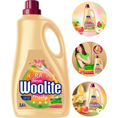 Woolite Keratin Colour Fruity tekutý prací prostriedok na farebnú bielizeň 3,6 l 60 PD