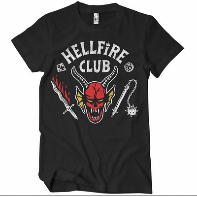 Stranger Things tričko Hellfire Club black