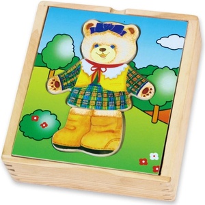 Viga Toys Дървен пъзел за обличане Viga - Мецана (56403) - baby