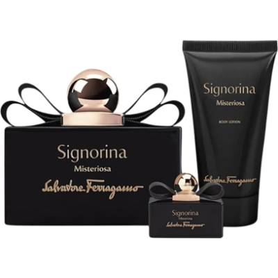 Salvatore Ferragamo Signorina Misteriosa дамски комплект EDP 100 мл + EDP 5 мл + лосион 50 мл