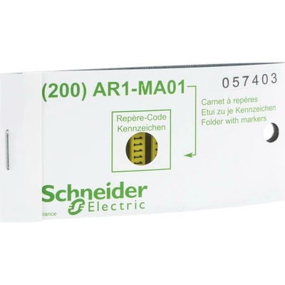 Schneider Electric AR1MA016 držák označení Druh montáže: nasunutí výstražná žlutá Počet markerů: 200 200 ks