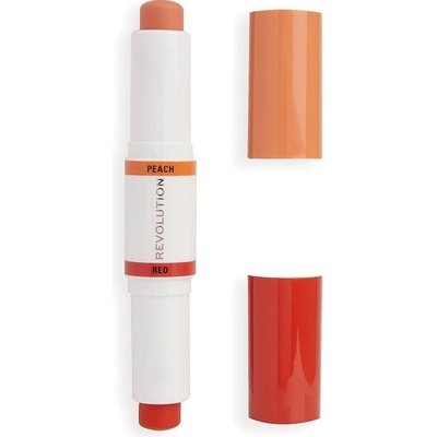 Makeup Revolution Colour Correcting korekčná tyčinka pre zjednotenie farebného tónu pleti Red & Peach 2x4,3 g