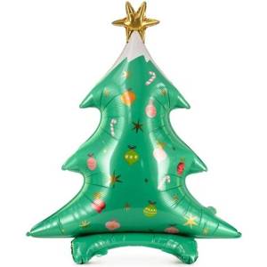 Party Deco Стоящ Фолиев Балон "Коледна Елха", 78x94 см (FB114)