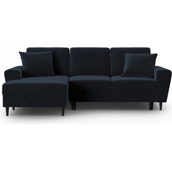 Cosmopolitan Design Тъмносин кадифен разтегателен ъглов диван с място за съхранение (ляв ъгъл) Kyoto - Cosmopolitan Design (COS_LCF_2_F1_KYOTO5)