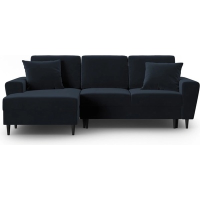 Cosmopolitan Design Тъмносин кадифен разтегателен ъглов диван с място за съхранение (ляв ъгъл) Kyoto - Cosmopolitan Design (COS_LCF_2_F1_KYOTO5)