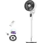 DREO Quiet Stand Fan for Bedroom [Improved], 27m Airflow, Quiet, 90° Oscillating, DC Motor, 8 Speeds, 3 Modes, 96-106cm Height Adjustable, 8H Timer, 105° Manual Tilt - DR-HPF013 White (DR-HPF013 White)