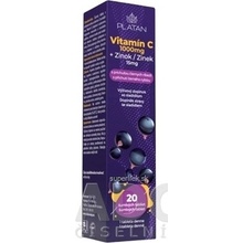 Platan Vitamín C 1000 mg + Zinok 20 šumivých tabliet čierna ríbezľa