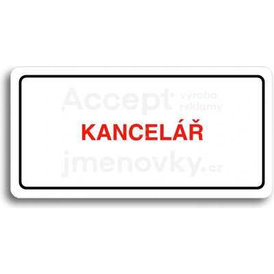 ACCEPT Piktogram KANCELÁŘ - bílá tabulka - barevný tisk