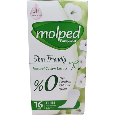 Molped Natural cotton extract, памучни ежедневни дамски превъзки, 16 броя
