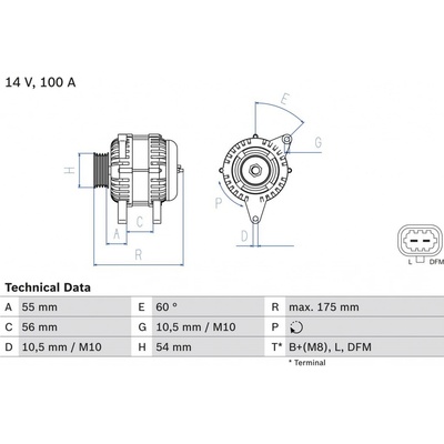 Generátor BOSCH 0 986 049 020 (0986049020)