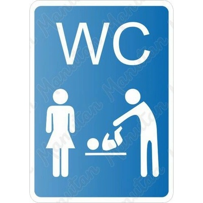 WC ženy přebalovací pult, plast 105 x 148 x 0,5 mm A6