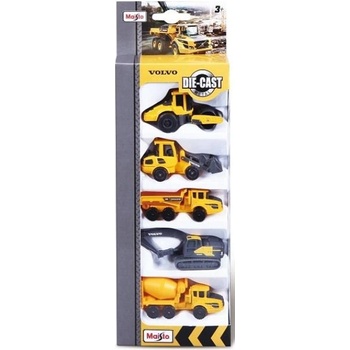 Maisto - Комплект коли - Volvo строителни машини, 5 бр