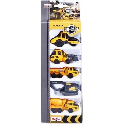Maisto - Комплект коли - Volvo строителни машини, 5 бр