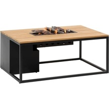 Cosi Cosiloft Stůl s plynovým ohništěm 120 černý rám/deska teak