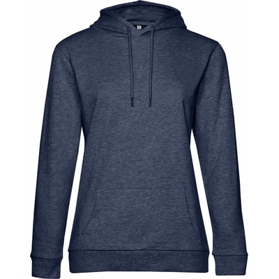 B&C dámska mikina s kapucňou WW04W Heather Navy