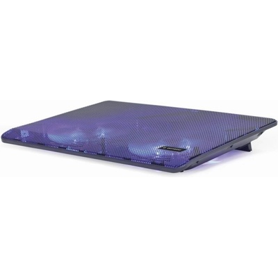 Stojan na notebook GEMBIRD NBS-2F15-05, pre notebooky do 15,6", LED, čierny