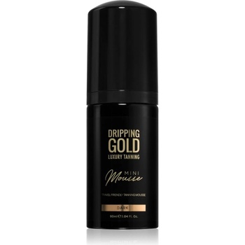 Dripping Gold Luxury Tanning Mini Mousse автобронзираща пяна за лице и тяло цвят Dark 90ml