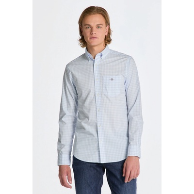 Gant košeľa reg poplin gingham shirt modrá