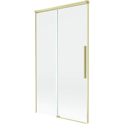 Mexen Rox двукрилен плъзгащ се параван за вана 100 x 150 см, прозрачен, златист четкан - 8C9-100-001-55-00 (8C9-100-001-55-00)