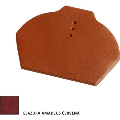 Tondach Ukončení hřebenáče Glazura Amadeus červená Hranice