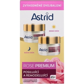 Astrid Rose Premium 65+ posilující a remodelující denní krém pro velmi zralou pleť 50 ml + Rose Premium 65+ posilující a remodelující noční krém pro velmi zralou pleť 50 ml duopack
