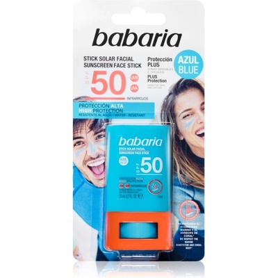 Babaria Blue Face Sun Stick защитен хидратиращ стик за лице и чувствителни места SPF 50 20ml