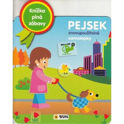 Knížka plná zábavy Pejsek znovu použitelné samolepky