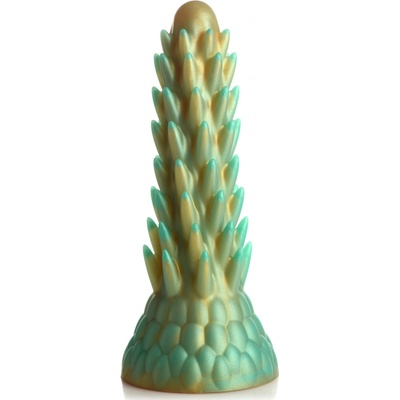 Creature Cocks Stegosaurus Spiky Reptile Silicone Dildo Green