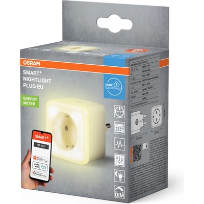 OSRAM Смарт контакт Osram - Smart + WiFi Nightlight Plug EU, 3680W, бял (4058075570993)