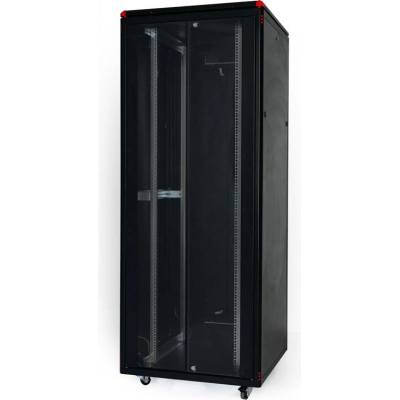 Gunko ELGP 26U 800х1000 мм. , 19" Комуникационен шкаф със стъклена врата, черен (ELGP26U8010BL221)