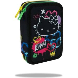 COOLPACK Ученически несесер с пособия COOLPACK - JUMPER 2 - Hello Kitty Neon Black