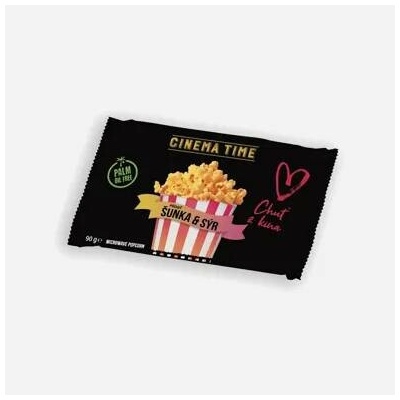 Cinema Time Mikrovlnný popcorn Premium šunka a sýr 5 x 90 g