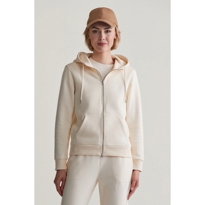 Gant Reg Tonal Shield Zip Hoodie biela