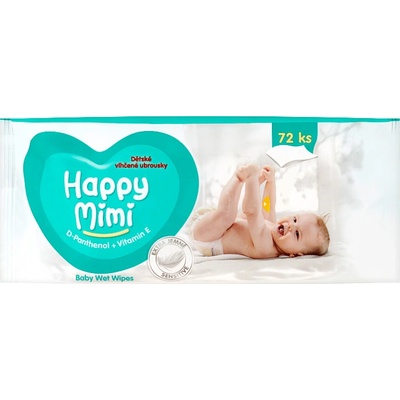 Happy Mimi dětské vlhčené ubrousky D-Panthenol+Vitamin E 30 ks